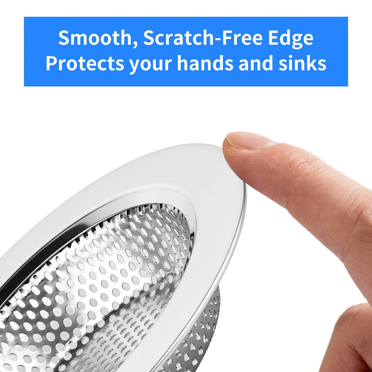 Chefbee 4PCS 4.4" Stainless Steel Kitchen Sink Drain Strainer Food Catcher