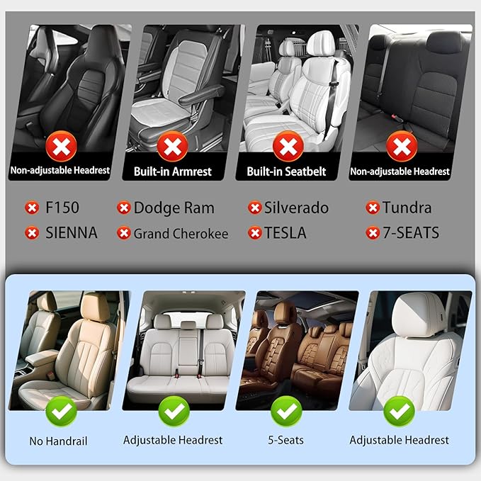 Car Seat Covers Front Pair,Universal Fit for Cars,SUVs,Trucks,and Sedans,Faux Leather Car Seat Cushion Compatible with Airbags,Waterproof Car Seat Protector,Beige
