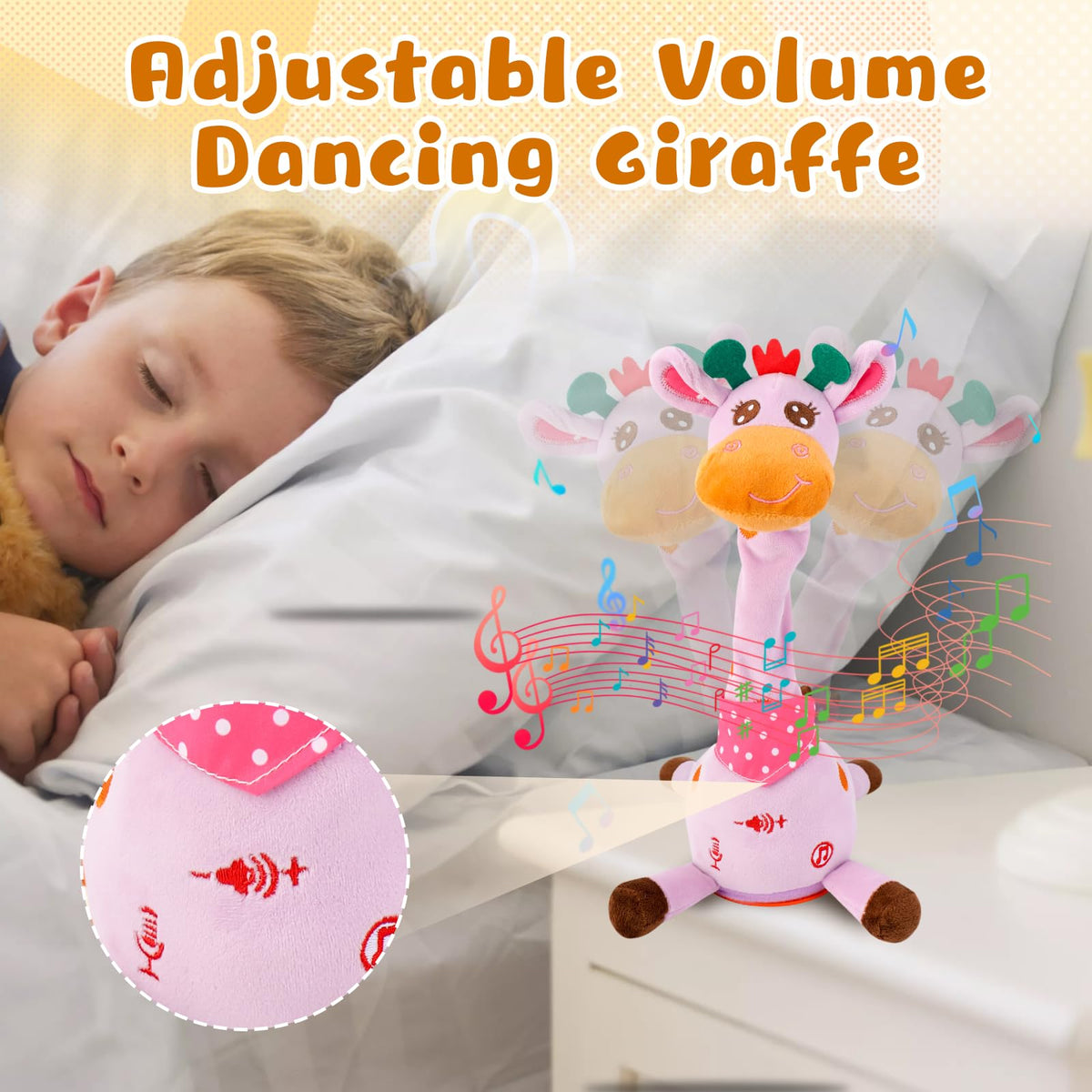 JISON21 Funny Dancing Giraffe Baby, Talking Singing Recording Repeating Toy