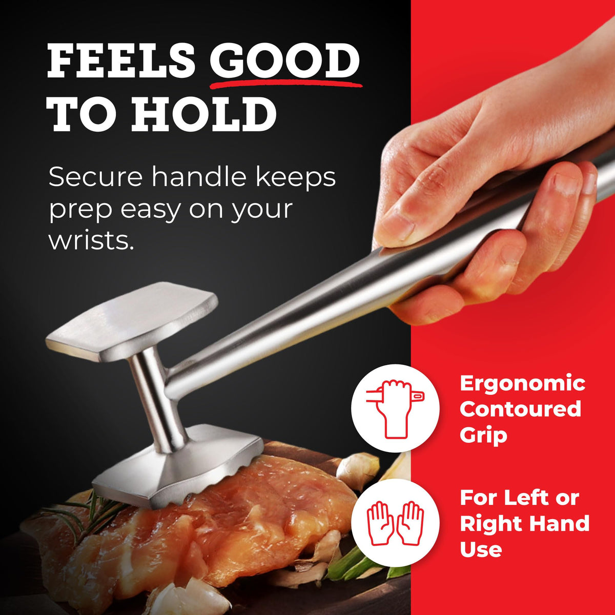 Lightyear Meat Tenderizer – Stainless Steel Meat Mallet