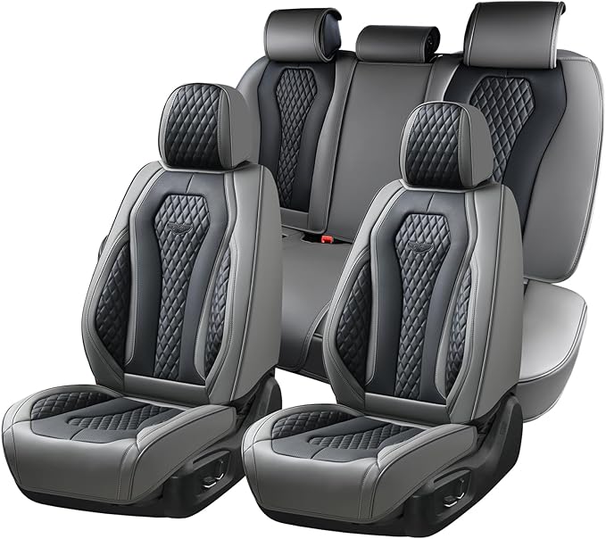 Coverado Car Seat Covers Full Set, Black Seat Covers, Automotive Car Seat Cover, Car Seat Cushion, Car Seat Covers Front Seats Back Seat Covers, Car Seat Protector Universal Fit Most Cars
