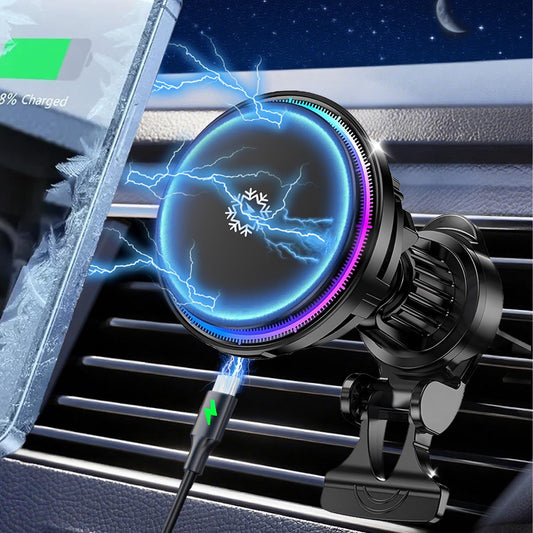 for MagSafe Car Mount Charger TEC Fan Cooling Magnetic Wireless Car Charger