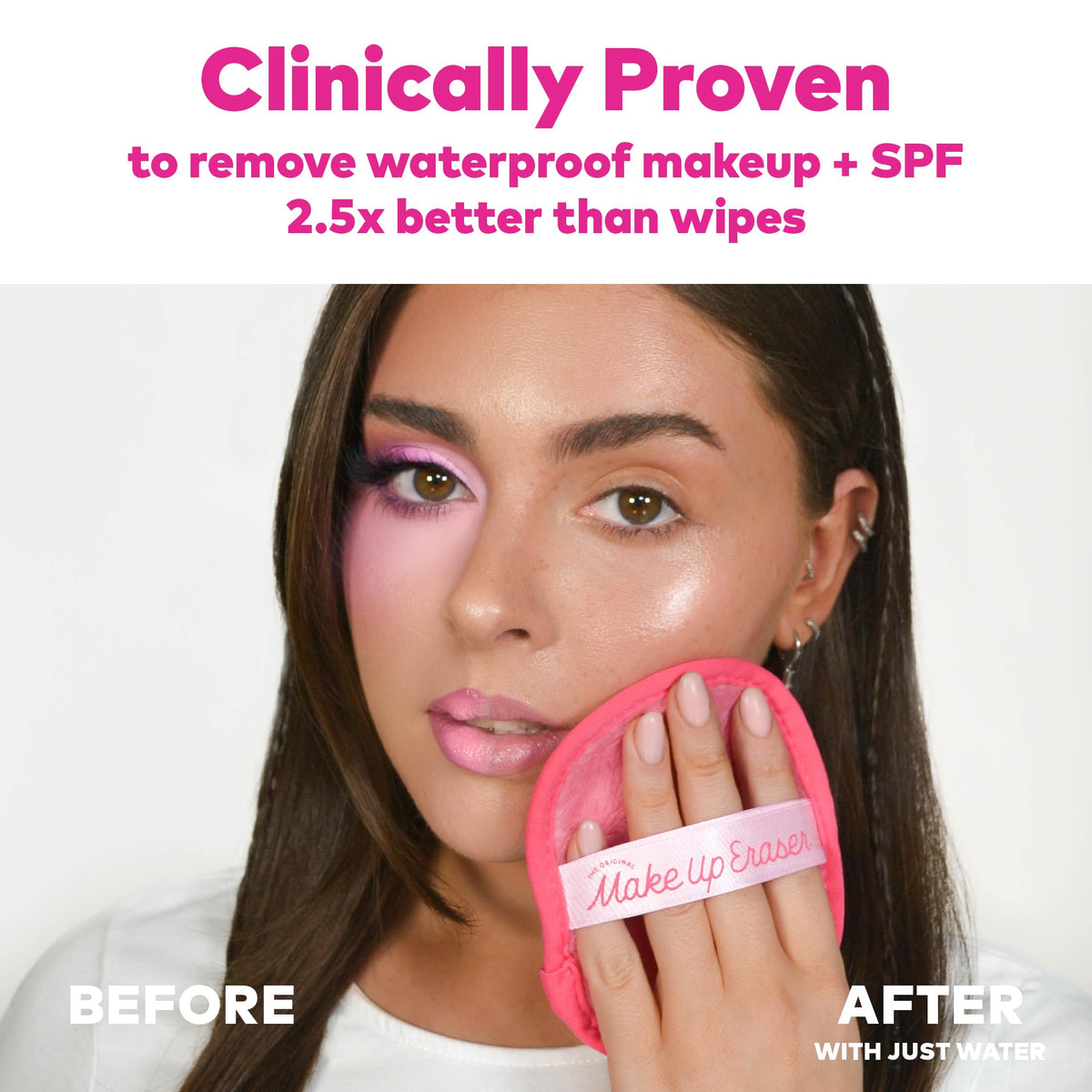 The Original MakeUp Eraser PRO, Effortlessly Remove All Makeup Using Only Water, Including Waterproof Mascara, Eyeliner, Foundation, Lipstick, Sunscreen,and More! Chic Black, 1ct.