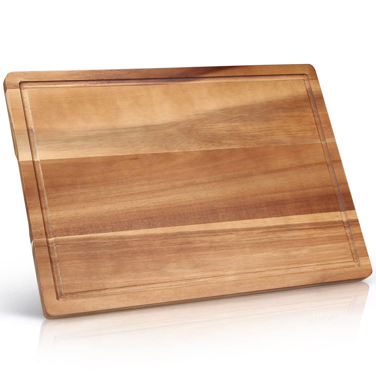 17" Acacia Wood Cutting Boards for Kitchen Meat Large Wooden Chopping Board