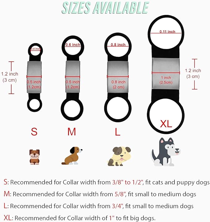 Personalized Engraved Name Tag - Silent No Noise - Custom Slide On ID Tags for Dogs and Cats - Small, Medium, Large Sizes