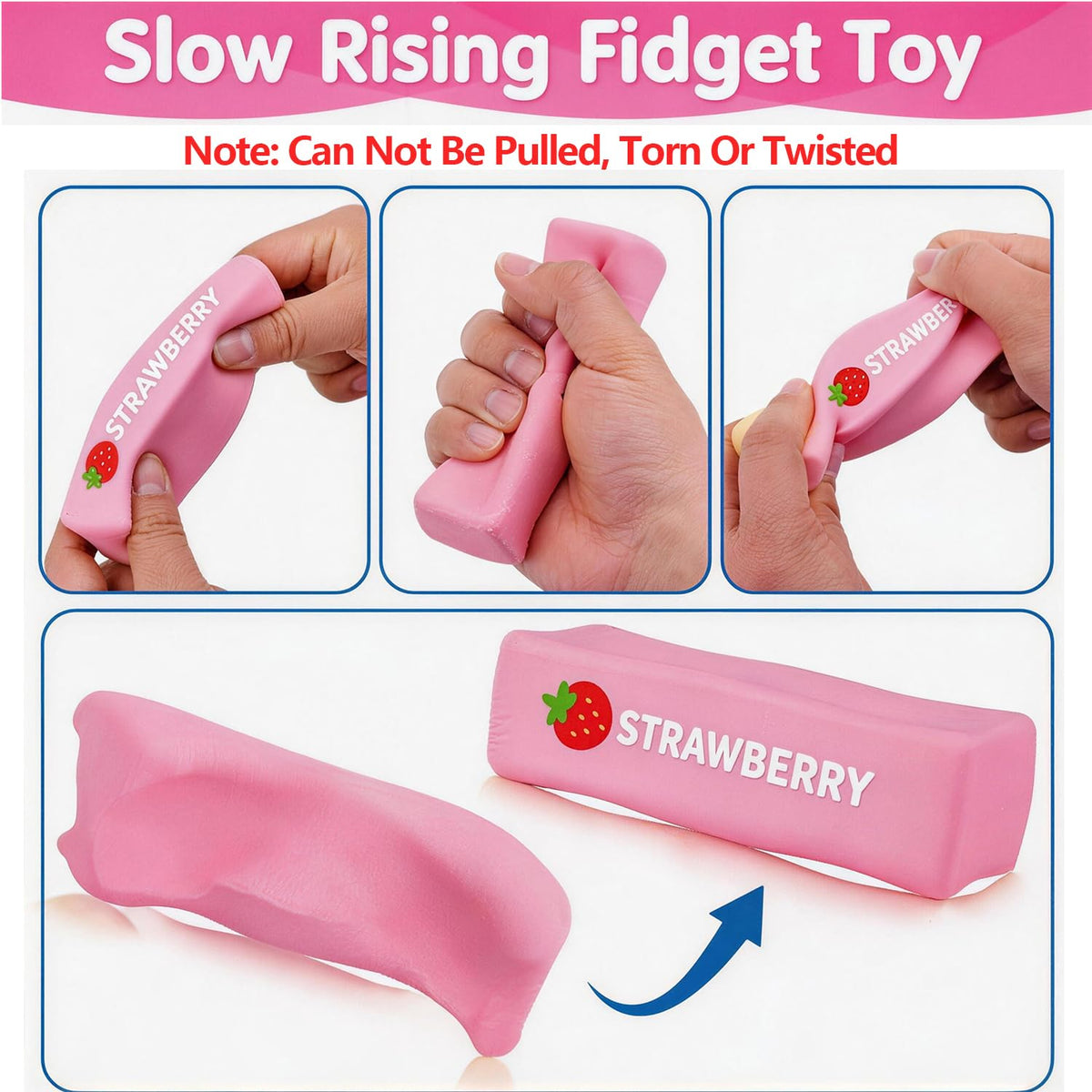 4Pcs Squishy Toys Set, Slow Rising Butter Squishy, Toast Bread and Croissant Squishies, Soft PU Foam Squeeze Toys for Stress Relief, Fidget Toys, Party Favors, Desk Toys, Gifts for Adults