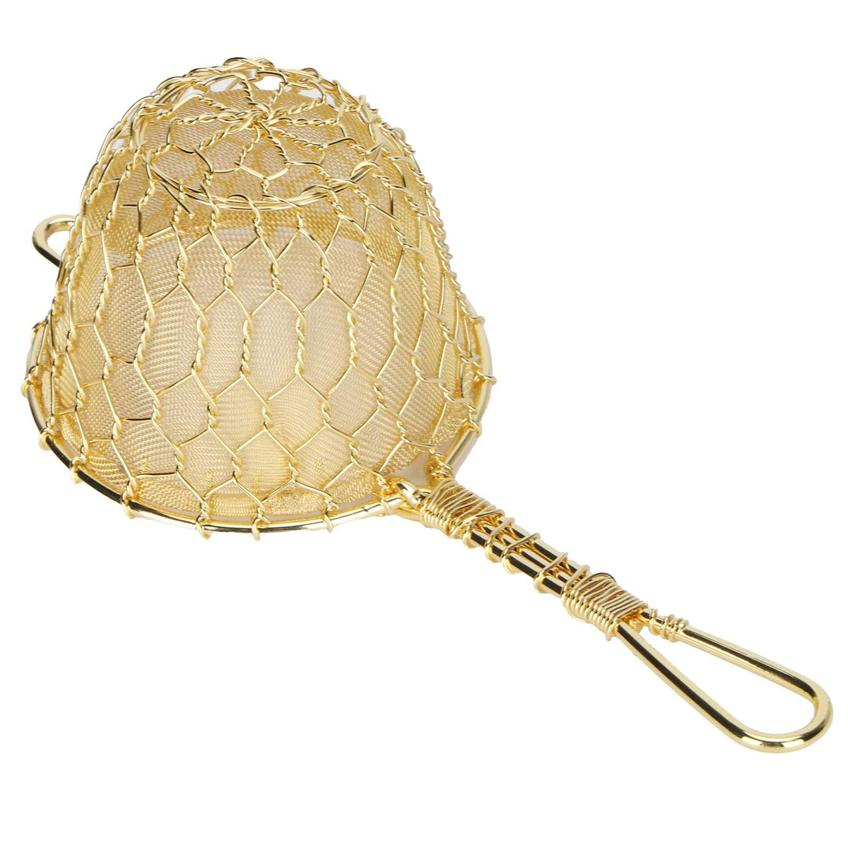 Copper Tea Infuser Strainer Reusable Loose Leaf Teapot Filter with Long Handle for Tea Makers