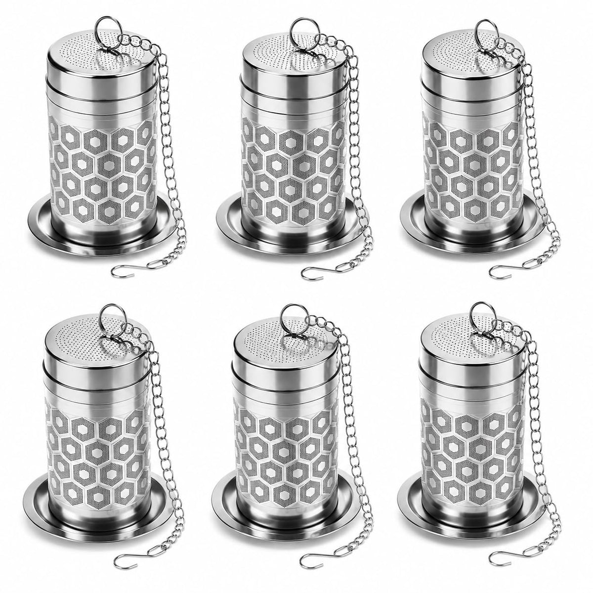 6 Pack Tea Infuser for Loose Leaf Tea, Stainless Steel Tea Strainer, 2.2 oz