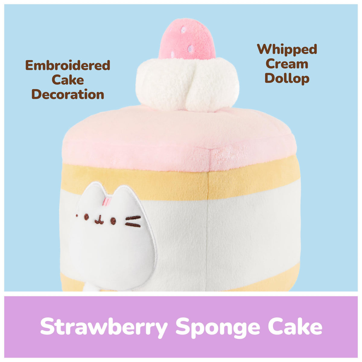 GUND Pusheen Strawberry Sponge Cake 6-Inch Plush Toy for Ages 8+