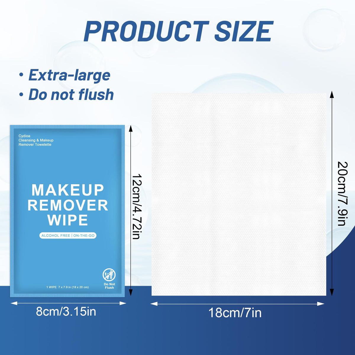 100 Makeup Remover Wipes Individually Wrapped, Travel Wet Wipes Bulk