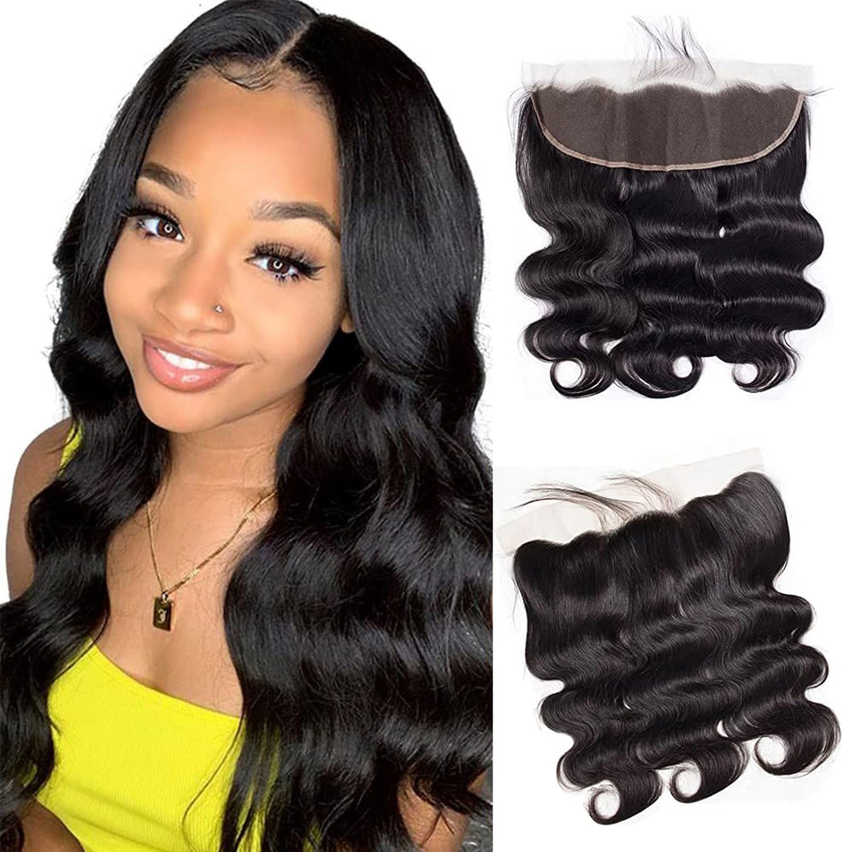 Selina Lace Closure 13X4 Lace Frontal Closure Body Wave Transparent Lace Frontal Closure Brazilian Body Wave Human Hair Frontal
