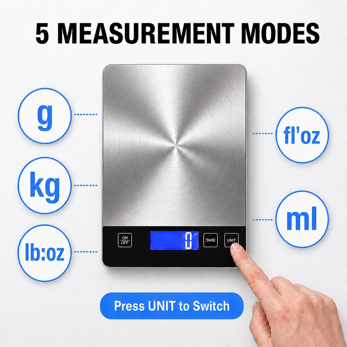 GPY 33lb Digital Food Scale, Kitchen Scale for Cooking and Baking