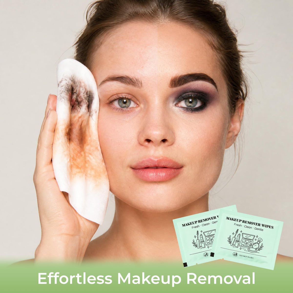 Makeup Remover Wet Wipes, Disposable Facial Cleansing Towelettes 50 Pack