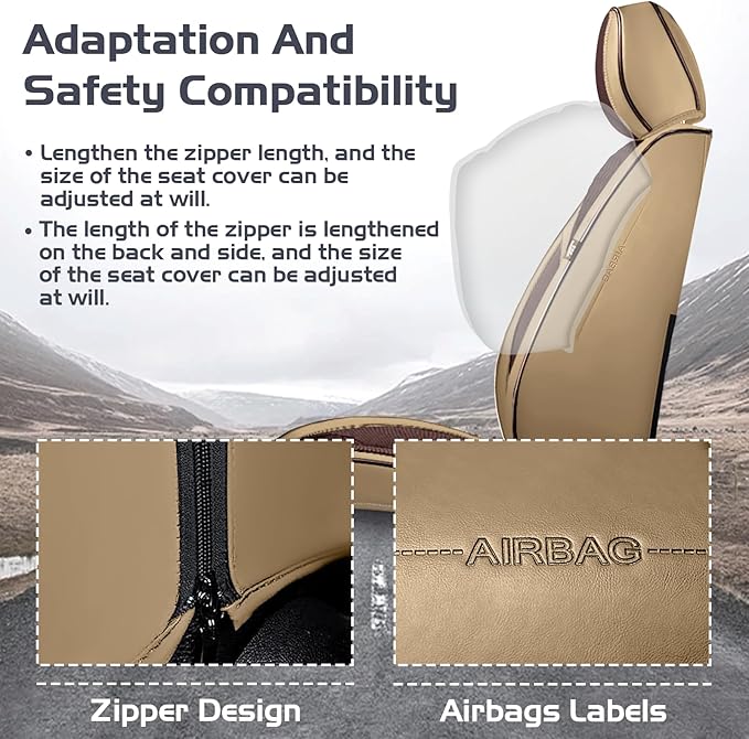 Truck Seat Covers for Ram 3500 2009-2026, Waterproof Premium Leather Full Coverage Car Seat Cover, Muscle Sport Style Auto Interior Seat Cover Sets (Full Set/Brown Coffee)