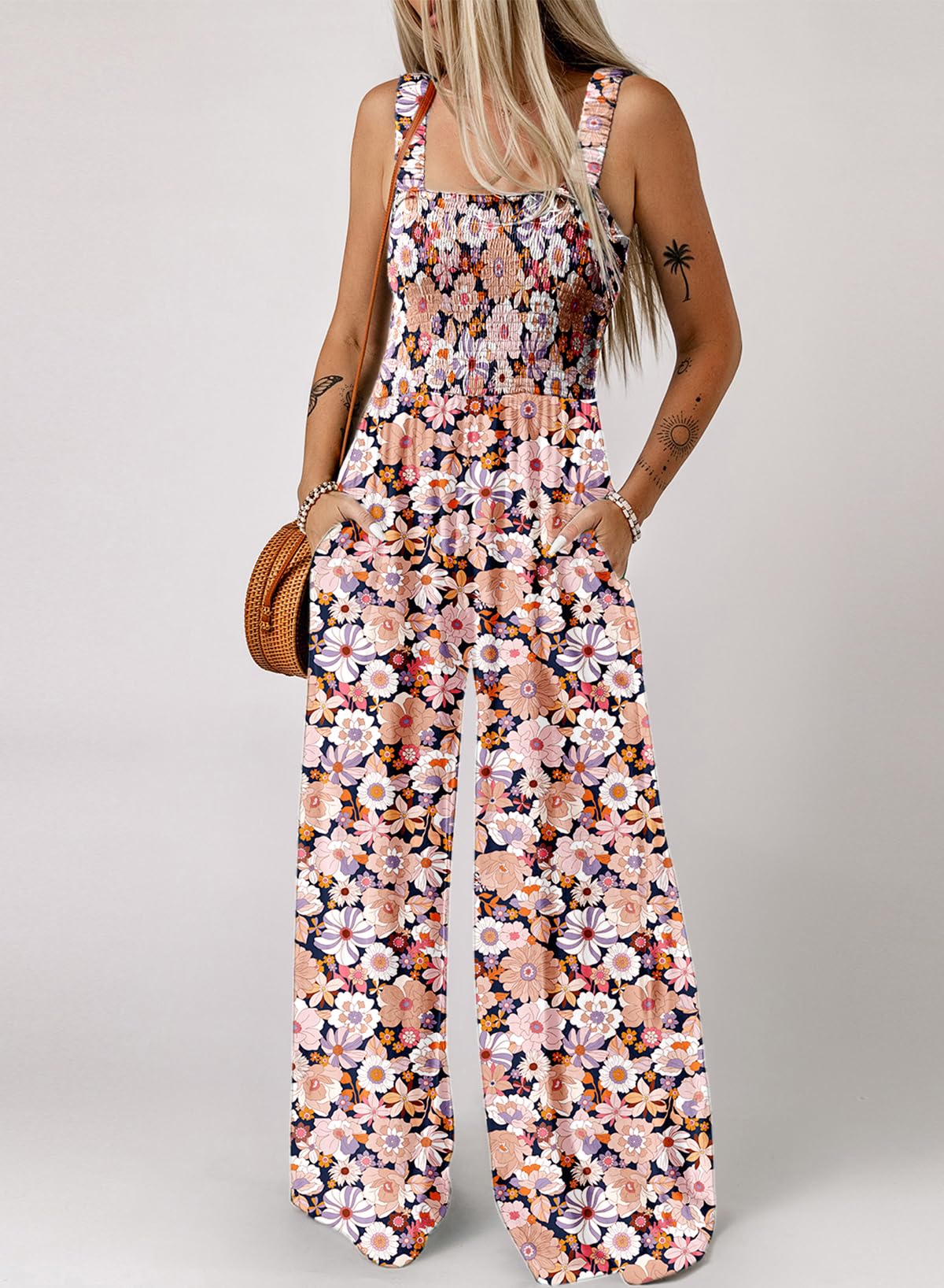 Dokotoo Jumpsuits for Women Summer Rompers Overalls One Piece Outfits Black