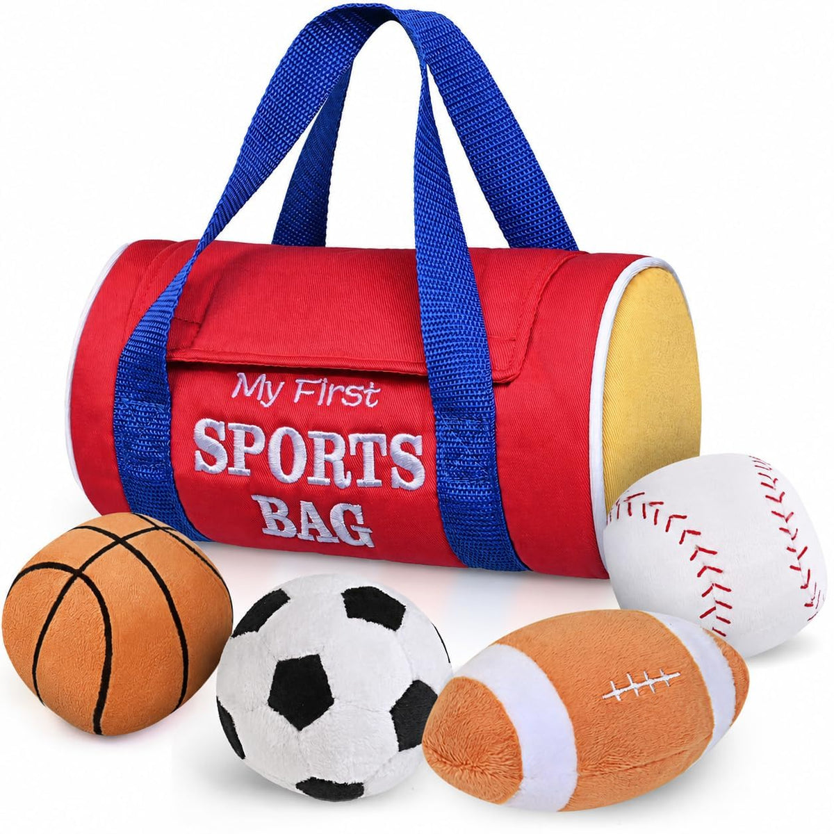 KMUYSL My First Sports Bag, Soft Sensory Balls for Baby Toys 0-12 Months