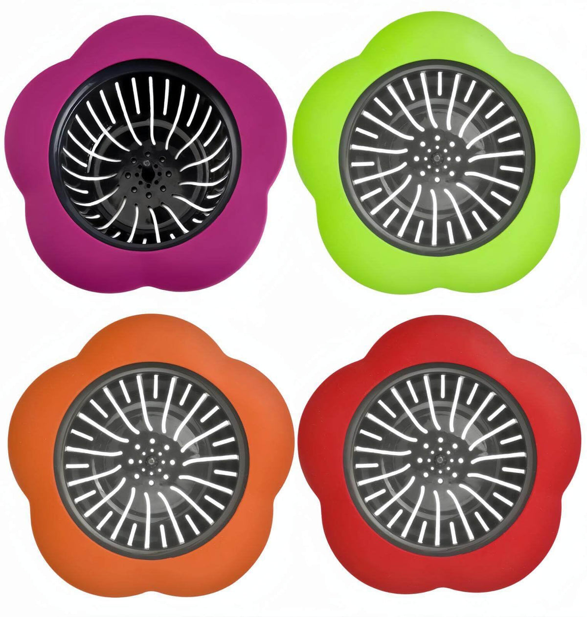 JIANYI Silicone Sink Drain Strainer, 4 Pack