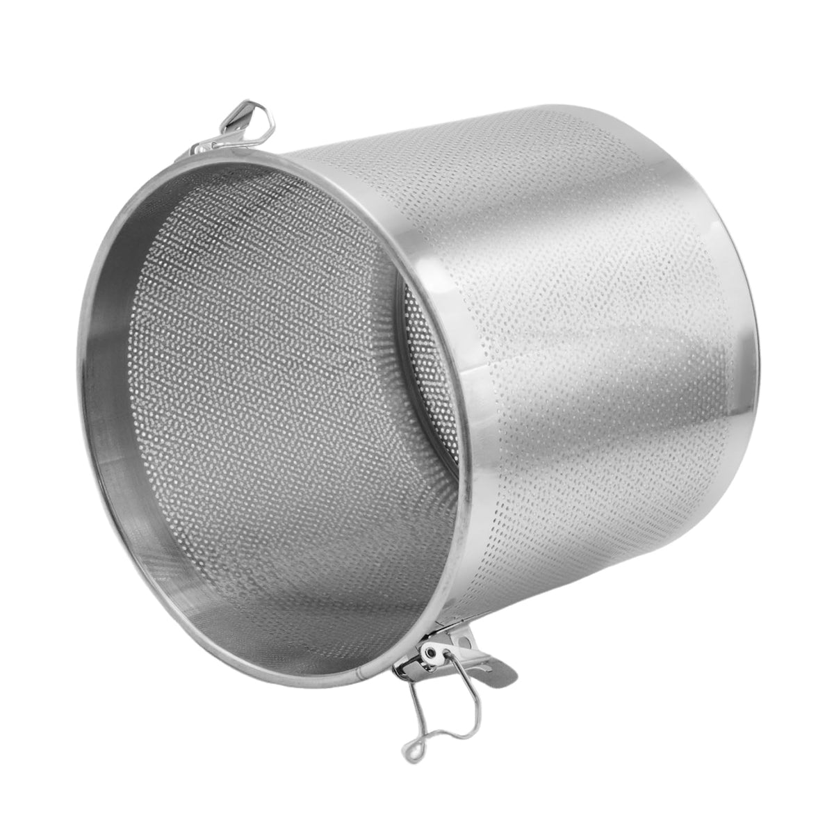 MDEOOSKY Extra Large Tea Infuser with Threaded Lid & Chain Hook, 7.09"L x 7.09"W x 6.89"H Extra Fine Mesh Tea Strainers for Loose Leaf Tea,Cooking,Herbs,Iced Tea & Soup, Stainless Steel, 18x18x17.5cm