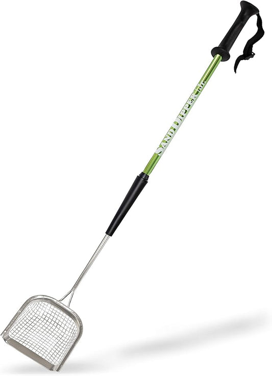 Sand Dipper Metal Cat Litter Scoop – Long Handle Cat Poop Scooper for Litter Box (27”), Heavy-Duty Stainless Steel Kitty Litter Scoop (Junior)