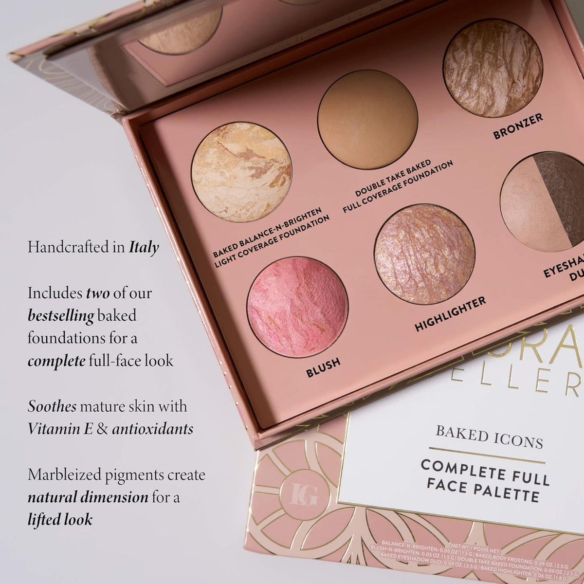 LAURA GELLER Baked Icons Full Face Palette With Foundation- Light