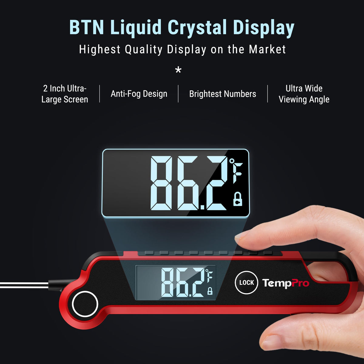 TempPro TempSwift 0.5 SEC Instant Read Meat Thermometer Digital