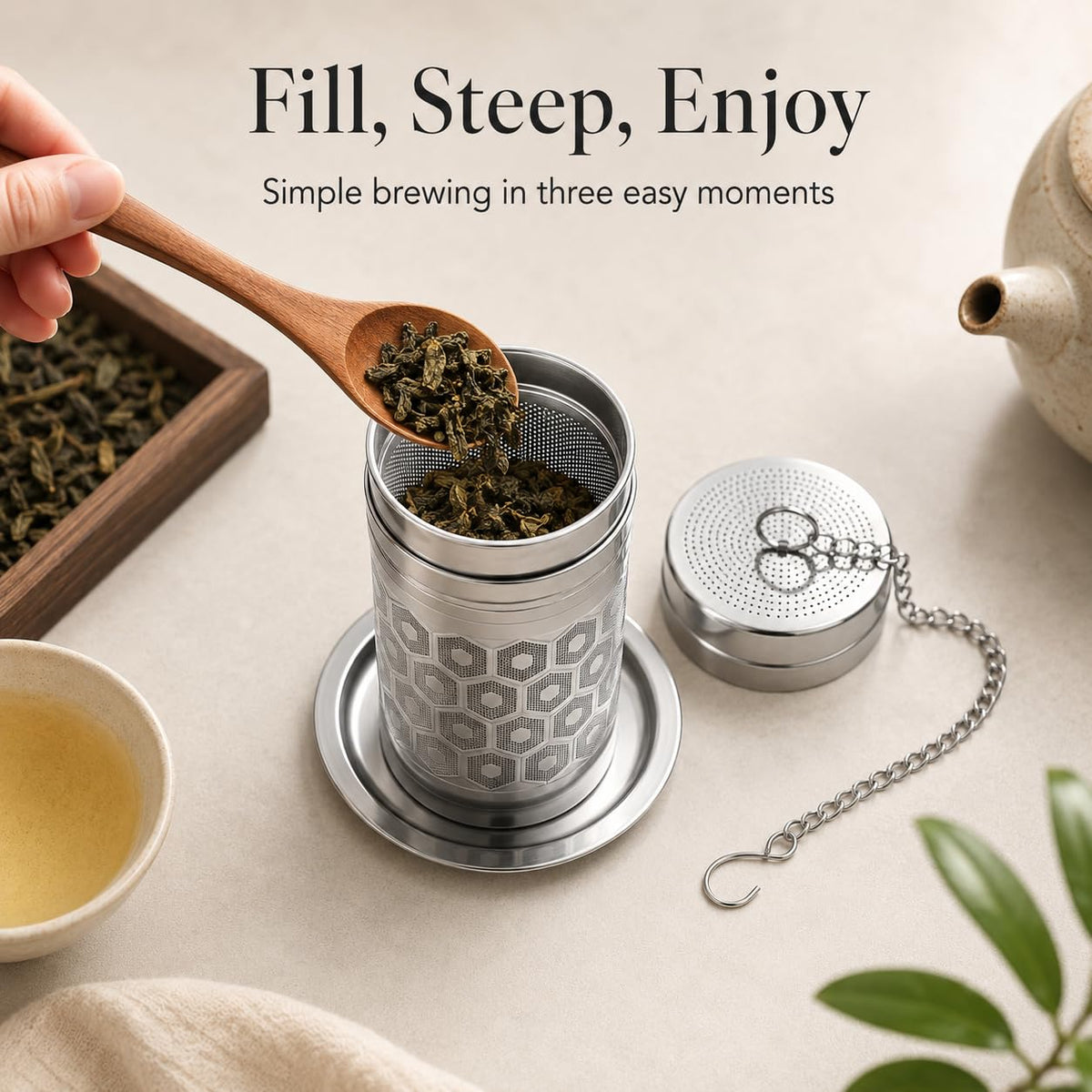 6 Pack Tea Infuser for Loose Leaf Tea, Stainless Steel Tea Strainer, 2.2 oz
