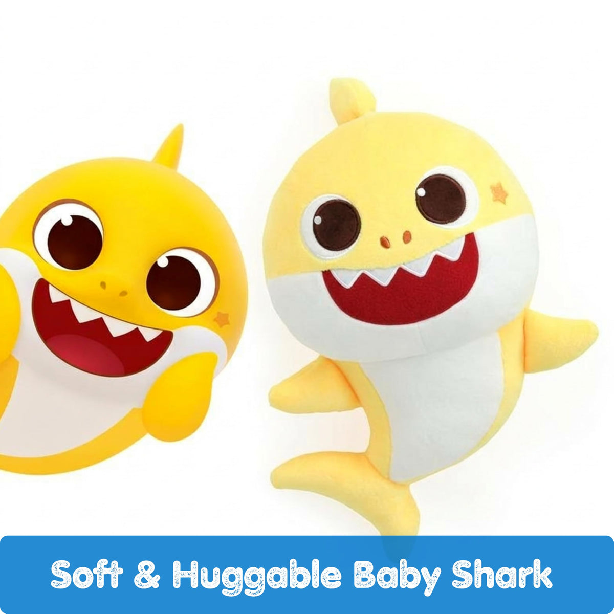 Pinkfong Baby Shark Singing Plush Toy - 13" Soft Huggable Stuffed Animal, Washable, Interactive Musical Toy, Baby and Toddler Gift, Ages 18 Months+