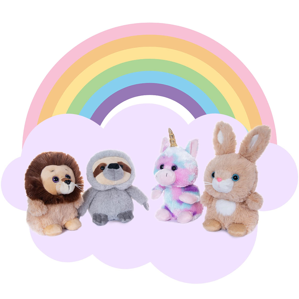 My OLi 4-Pack 5" Soft Plush Fairy Tale Stuffed Animals Set