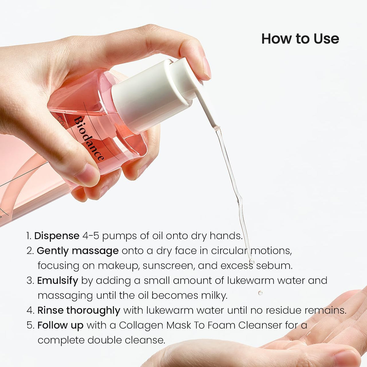BIODANCE Collagen Cleansing Oil, Facial Oil Cleanser, Gentle Makeup Remover, Bleackhed and Whitehead Remover for Sensitive Skin, Korean Skin Careㅣ6.76 fl. oz. (200 ml)