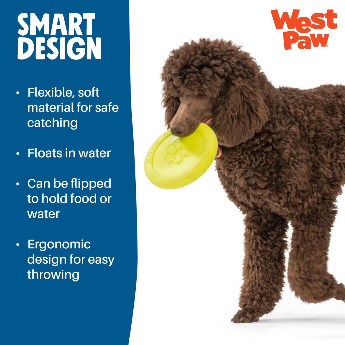 WEST PAW Zisc High-Flying Disc Dog Toy - Small - Granny Smith Green