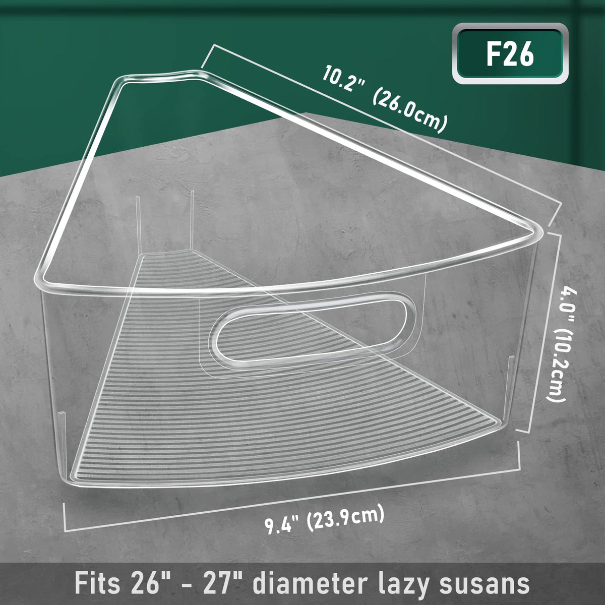 JEISSLIA Lazy Susan Cabinet Organizer Bins for 26"/ 28"/ 32" Diameter