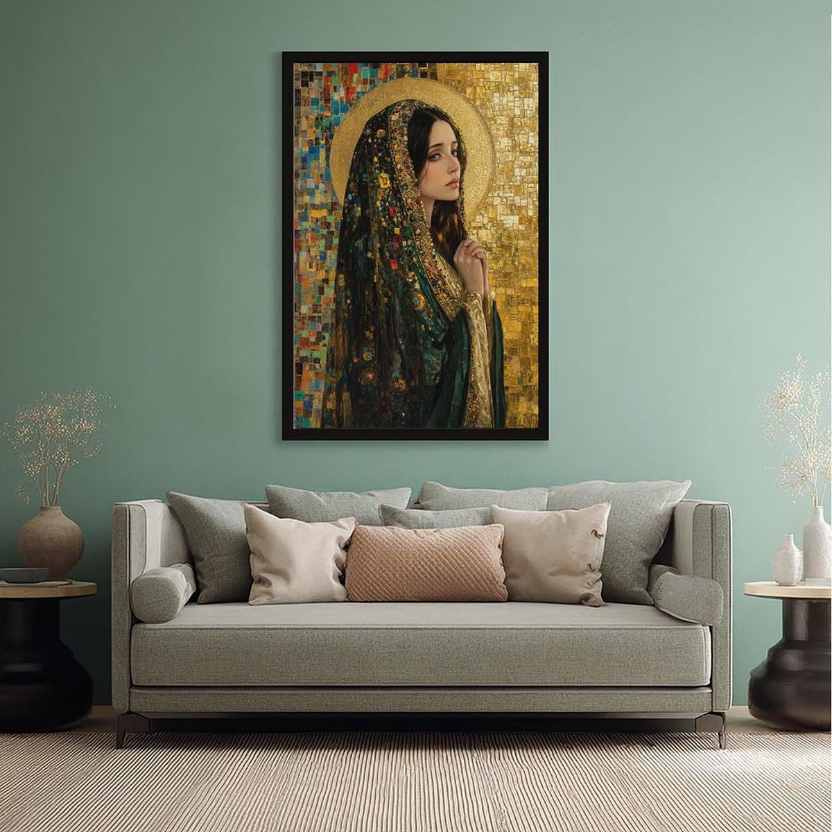 Mary Magdalene Catholic Wall Art Saint Portrait Sacred Woman Spiritual Icon