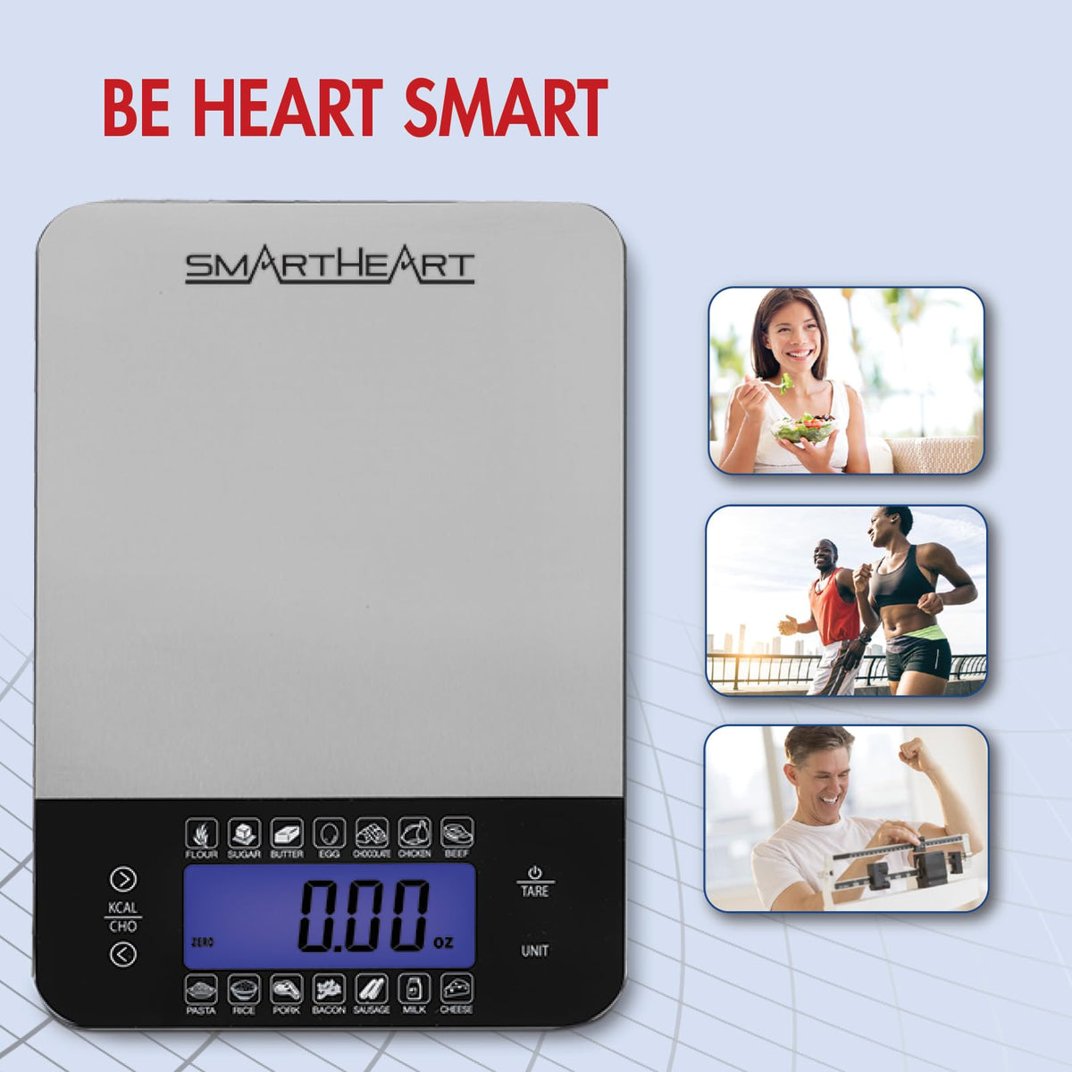 SmartHeart Premium Stainless Steel Digital Food Scale