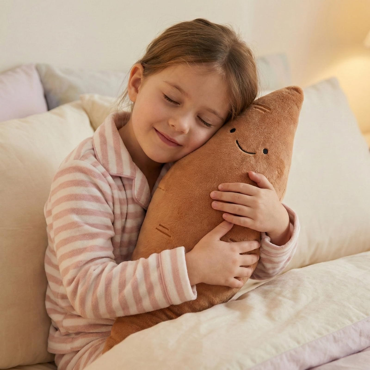 WEIGEDU Sweet Potato Stuffed Animal Plush Toy, Brown, 18.9 Inch