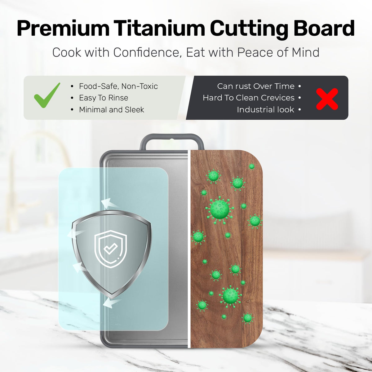 Chopzilla XL Double Sided Titanium Cutting Board - 15.75" x 10.5"
