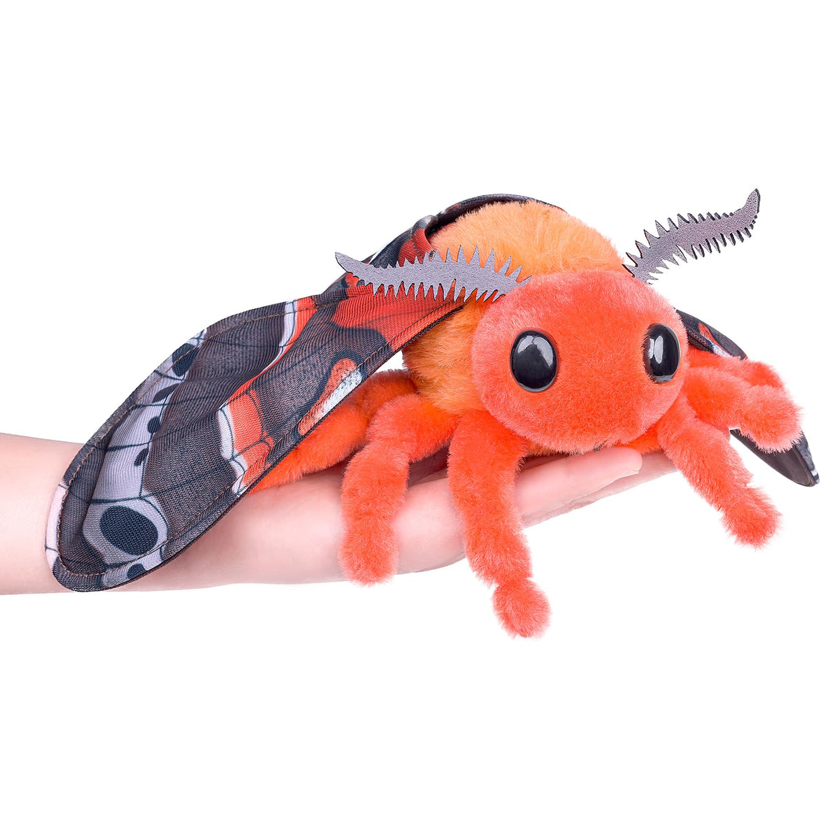 Frankiezhou Home Little Cecropia Moth Plush Toy - Realistic Cecropia Moths Stuffed Animal Keychain Toys, Cute Plushie Figure as Gift for Your Friends