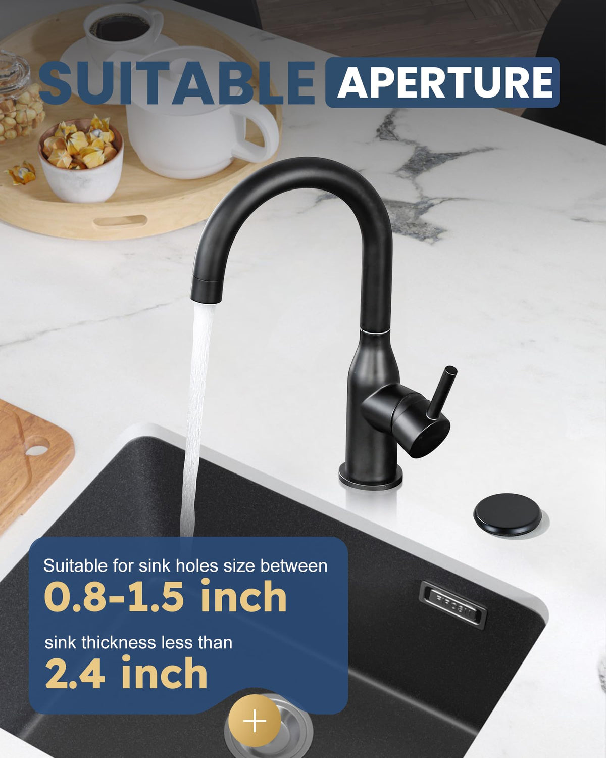 ARCORA Sink Hole Cover, for Ktichen Faucet and Soap Dispenser