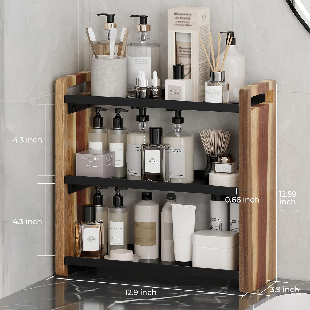 UJQSUN Bathroom Counter Organizer, Bathroom Organizer, Cologne Stand
