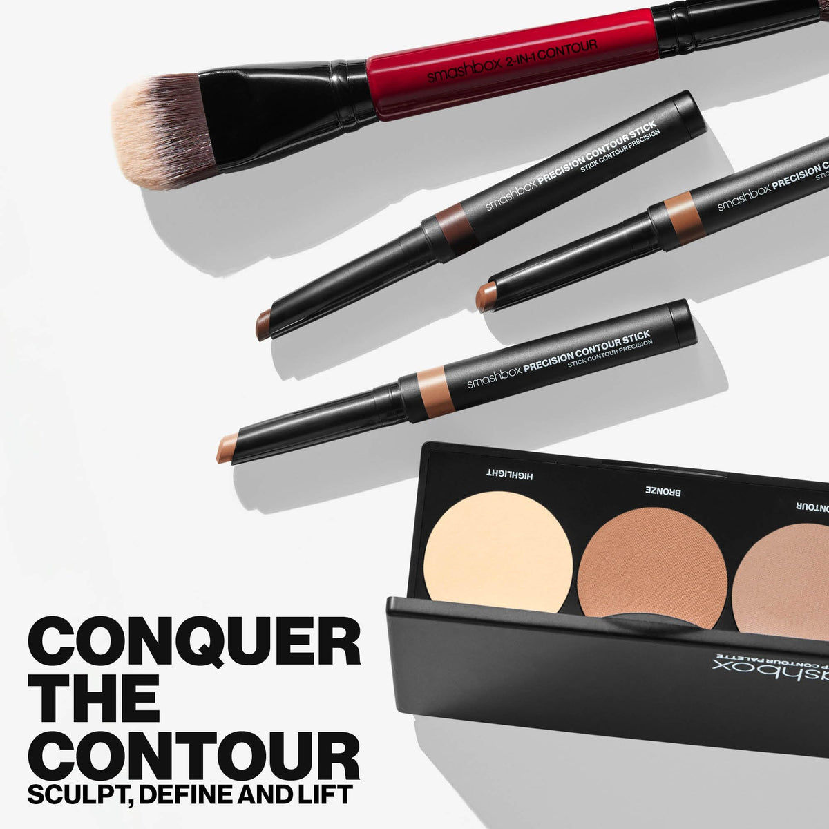 Smashbox Step-By-Step Contour Palette | Sculpt + Glow All-In-One Contour Kit with Blendable + Buildable Formulas, Light/Medium, 0.3 Ounce