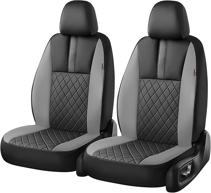 Coverado Car Seat Covers Full Set, Automotive Leather Seat Covers for Car，Universal Fit Front Back Seat Cover, Non-Slip Waterproof Breathable Car Seat Protector