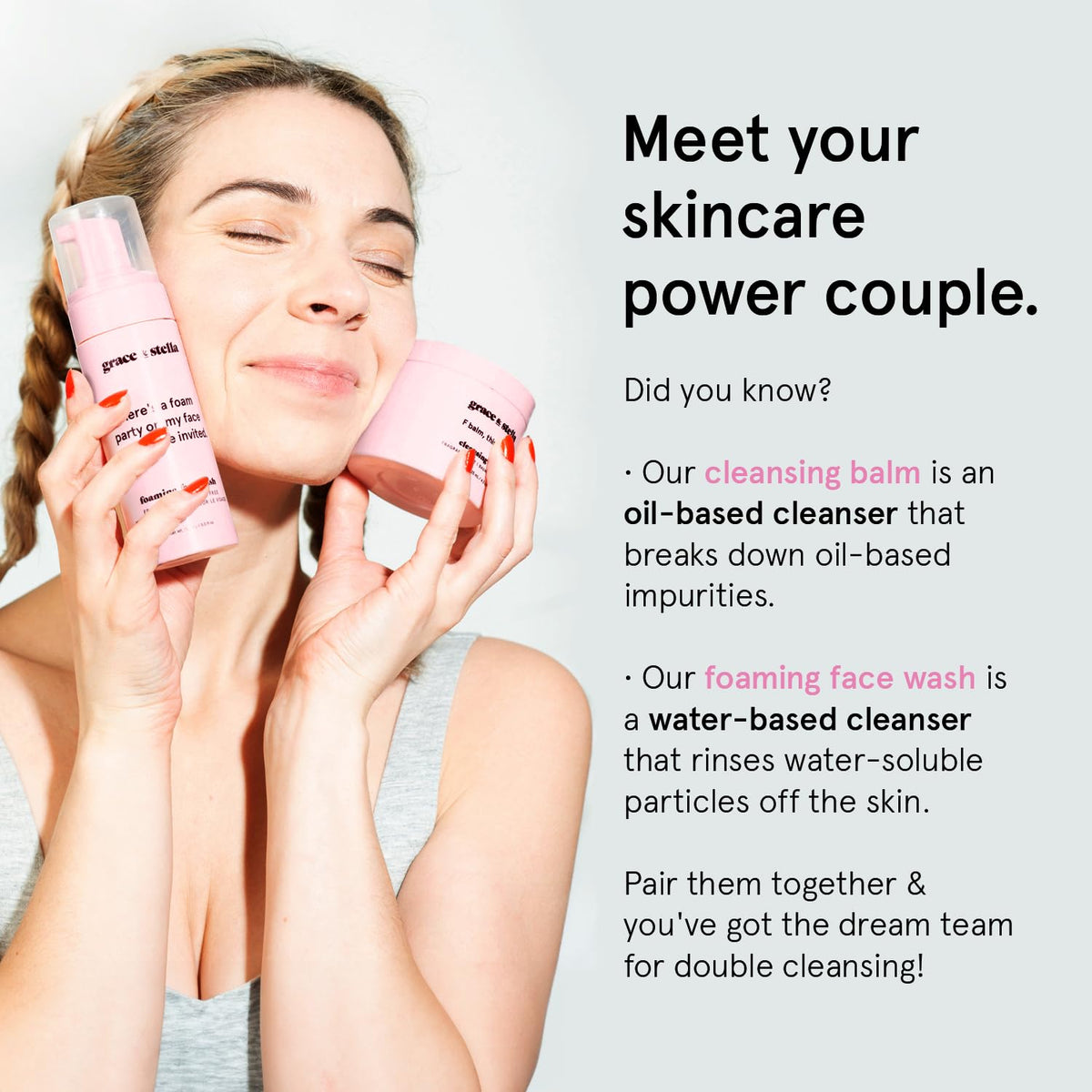 grace & stella Makeup Remover Cleansing Balm - Hydrating Facial Cleanser