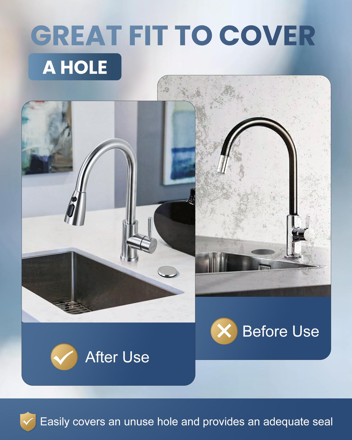 ARCORA Sink Hole Cover, for Ktichen Faucet and Soap Dispenser