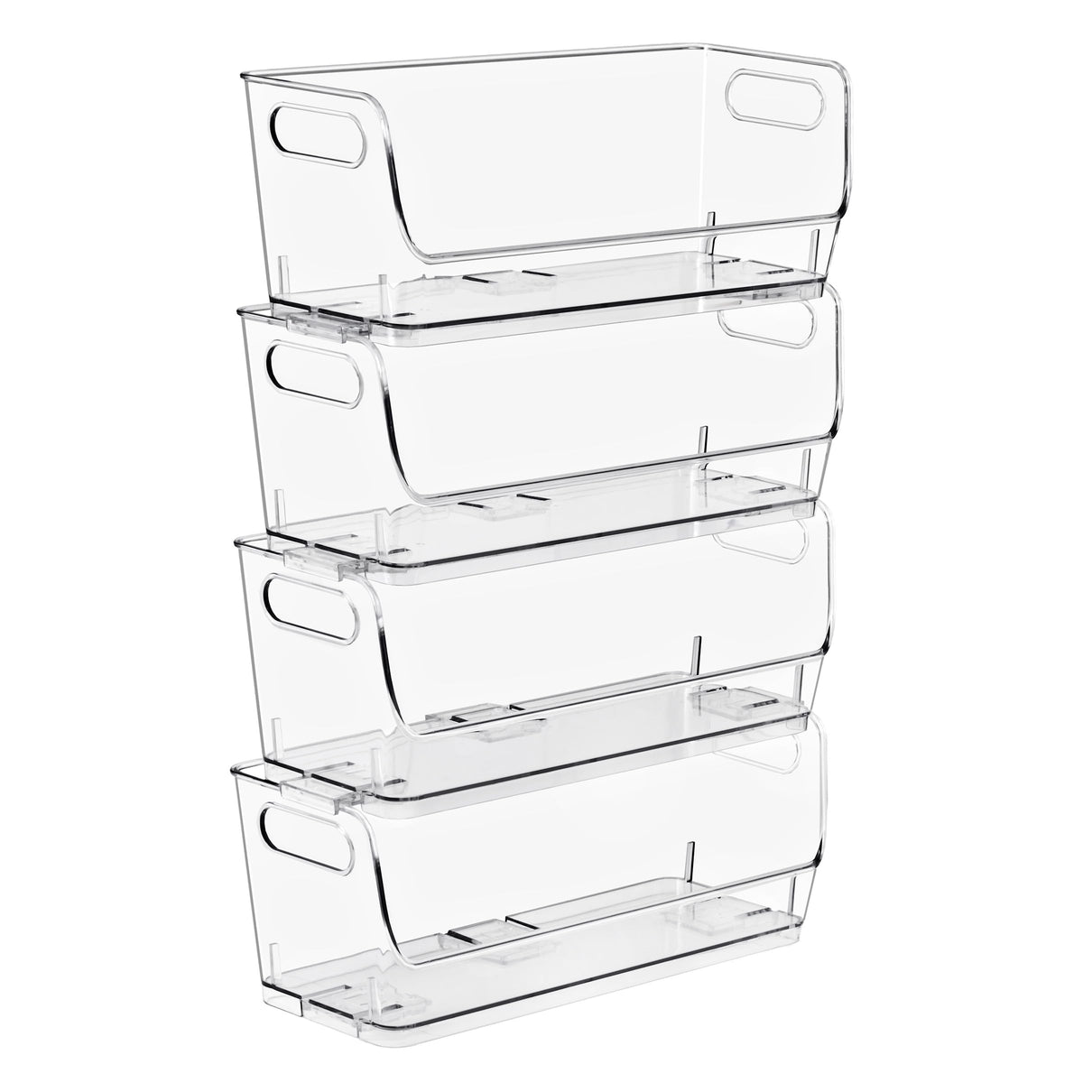 Sorbus Clear Pantry Organizer with Stackable Storage Bins, Open Front