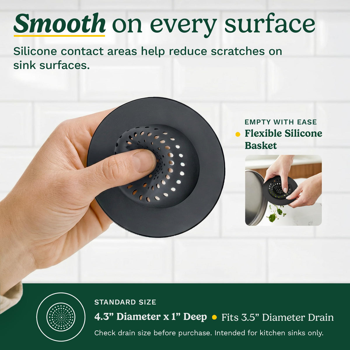 Cuisinart Sink Drain Strainer & Suction Cup Sponge Holder, 2-Piece Set