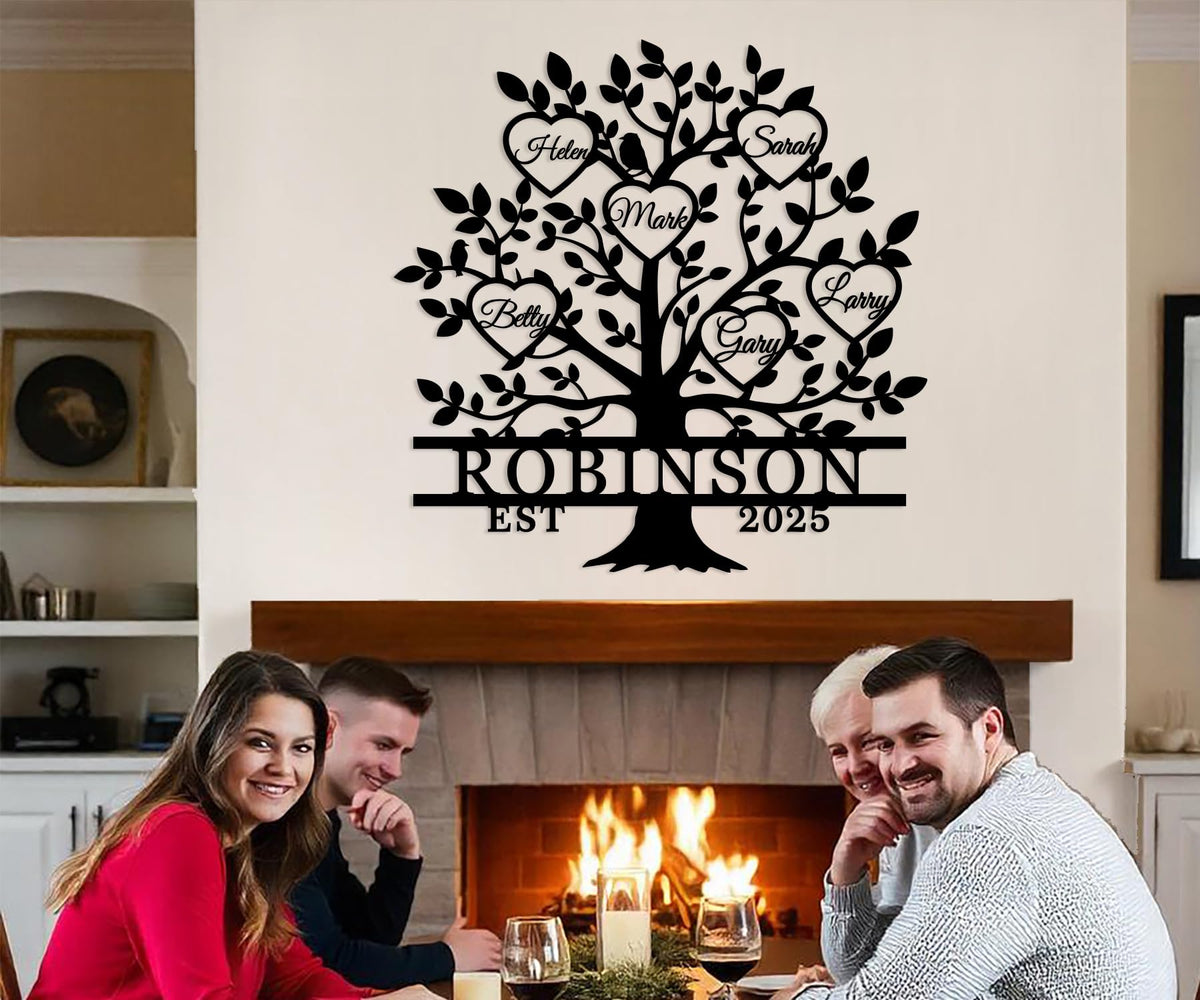 Custom Tree of Life Family Metal Signs, Personalized Tree of Life Wall Decor, Outdoor Yard Decor, Family Sign Wall Decor, Custom Tree Yard Sign, Home Decor for Living Room, Housewarming Gift