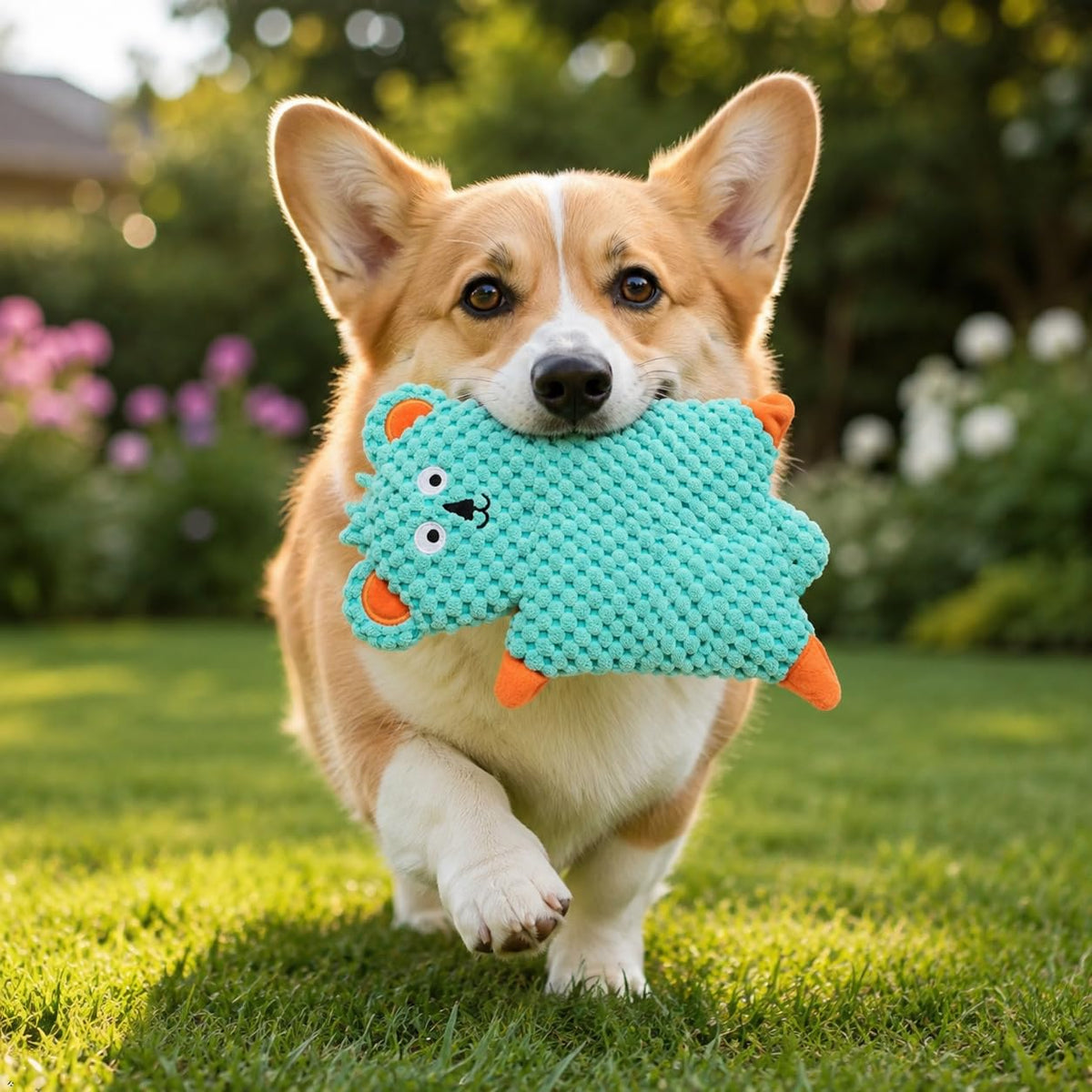 Not Stuffing Dog Toys, Soft Plush Animal Toys for Dogs,5 Pack Durable Stuffless Chew Toys for Small & Medium Dogs, Interactive Toss Tug Cuddle Toys for Puppies