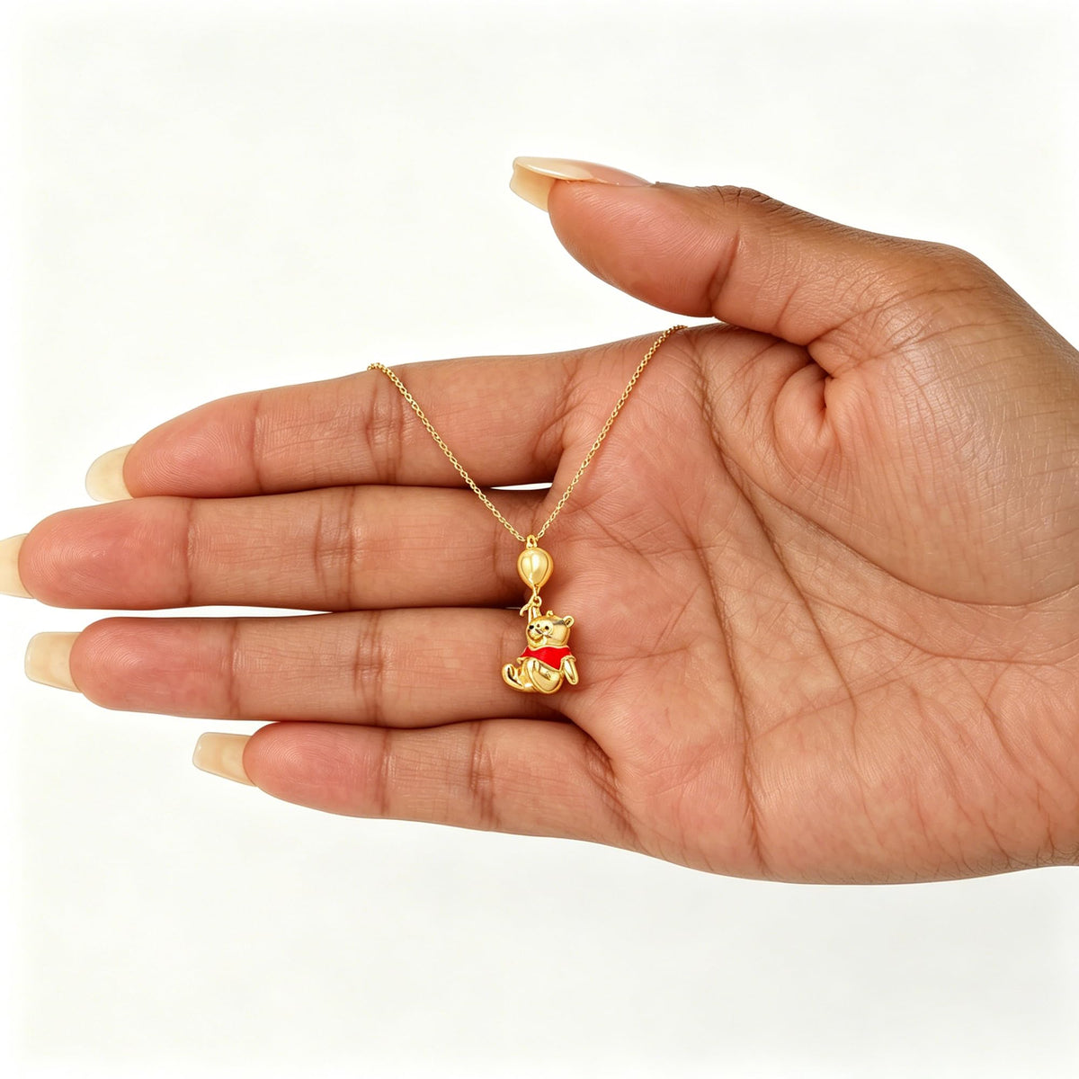 Disney Winnie the Pooh Balloon Necklace, 14K Gold- 16 Length + Extender