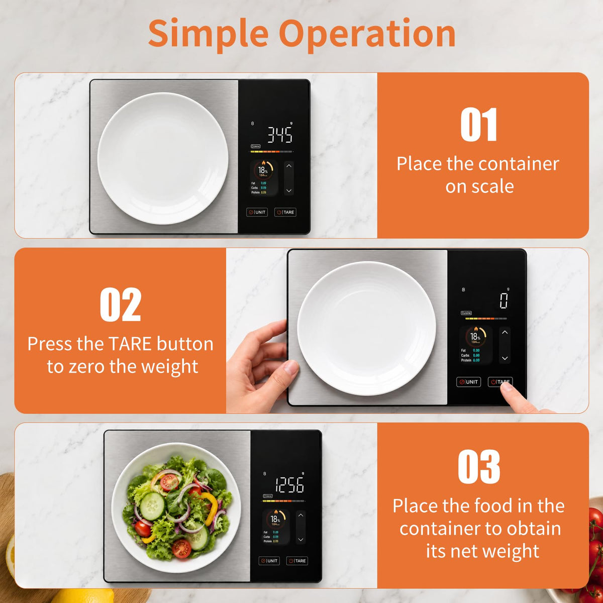 Smart Nutrition Kitchen Scale,Free APP Digital Scale Tracks Calories,Fat, Carbs,Protein,analyzes 24 nutrients,11lb max Load, gram/Ounce Conversion, Stainless Steel for Weight Loss, Baking & Meal prep.