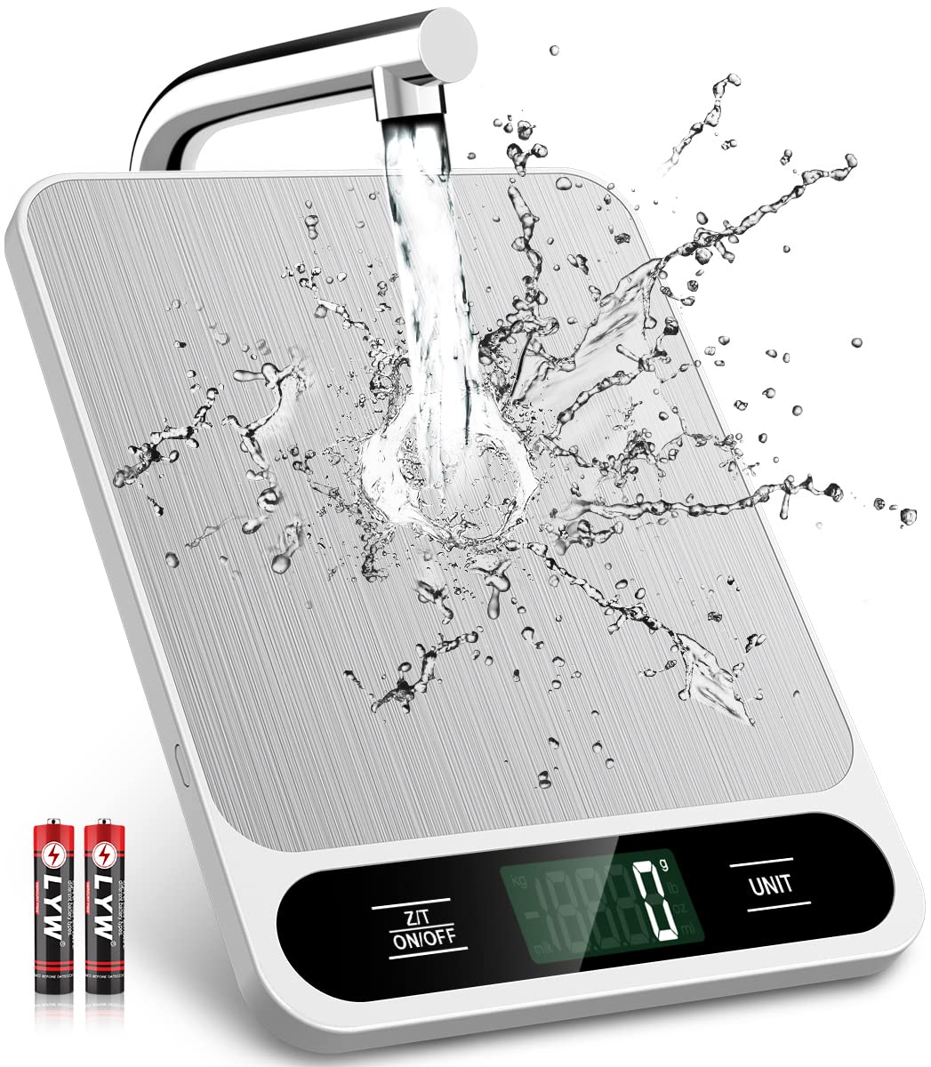 Mik-Nana Food Scale White, 22lb/10kg Digital Kitchen Scale Grams and Ounces