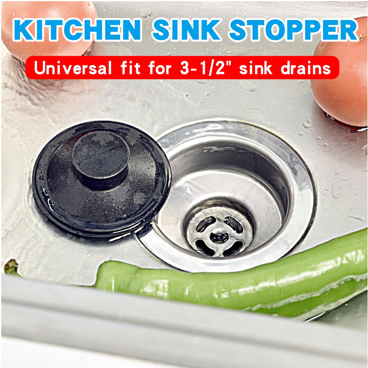 RQYEKDO 3-1/2" Kitchen Garbage Disposal Stopper Universal Drain Plug